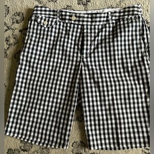 Ladies Ralph Lauren Black and White Gingham Golf Shorts